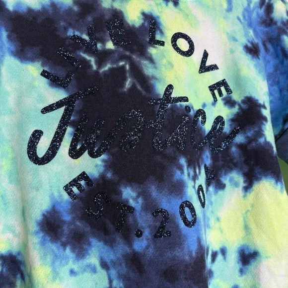 Justice Girls Fleece Hoodie Sweatshirt-Seafoam Mint-Small (7/8) -NWT - Picture 5 of 7